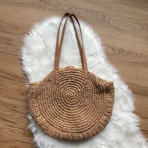 NWOT Soft Ratan Like Shoulder Bag Purse